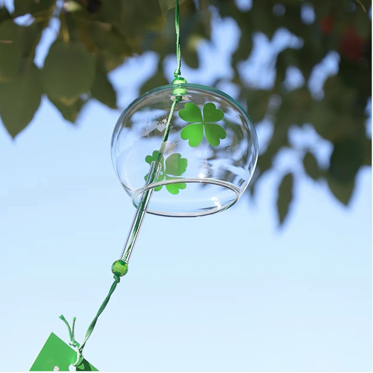 Japanese Handmade Sakura Glass Wind Chime Bell Meditation Outdoor Balcony