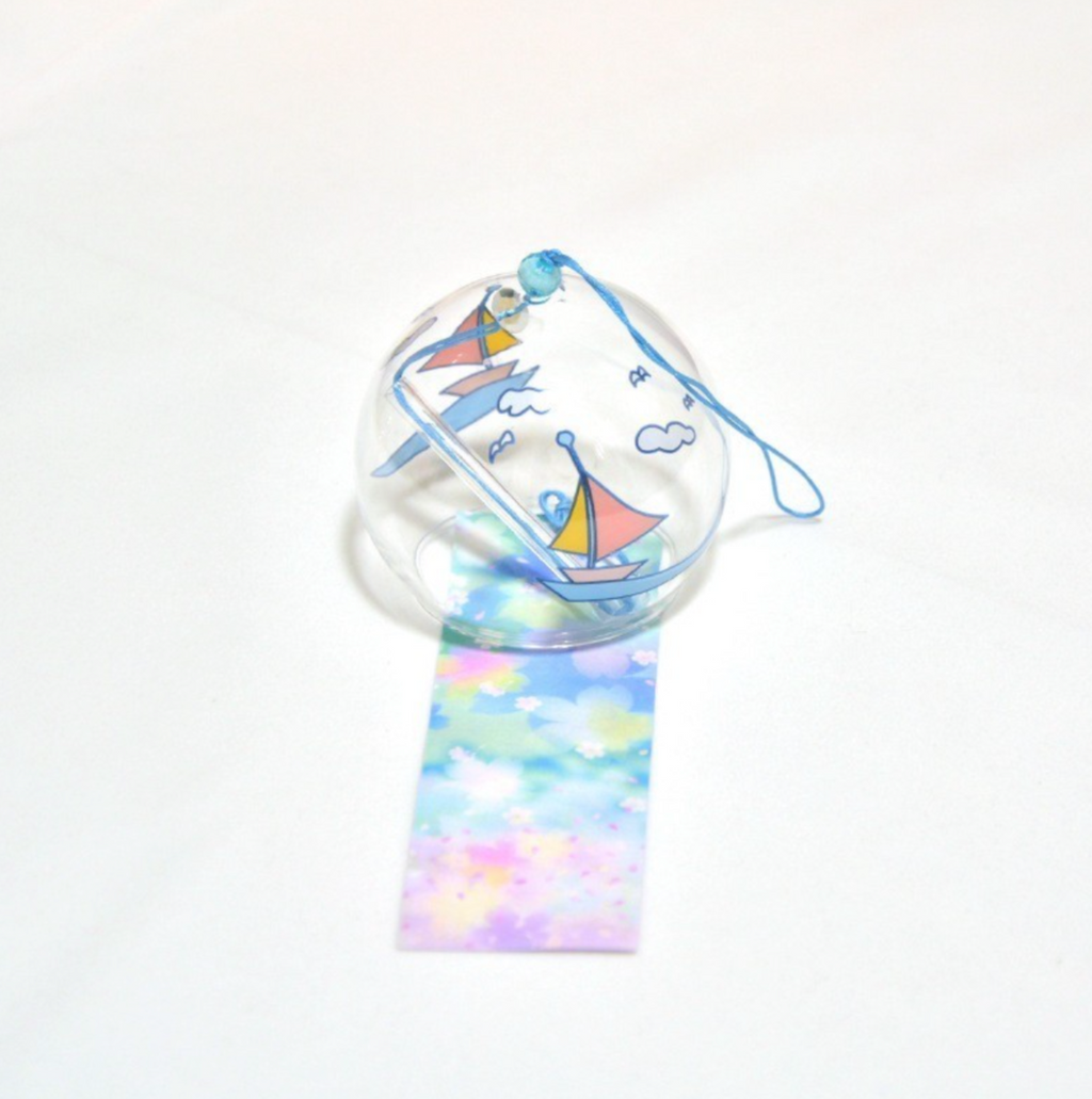 Japanese Handmade Sakura Glass Wind Chime Bell Meditation Outdoor Balcony