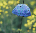 Japanese Handmade Hydrangea Wind Bell / Furin Garden Decoration With Wish Paper