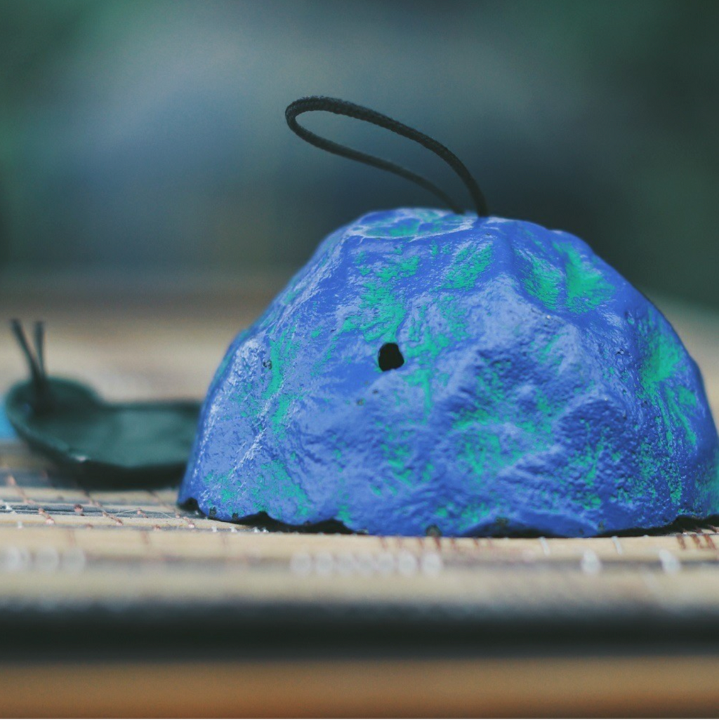 Japanese Handmade Hydrangea Wind Bell / Furin Garden Decoration With Wish Paper
