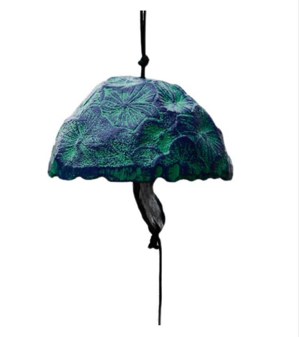 Japanese Handmade Hydrangea Wind Bell / Furin Garden Decoration With Wish Paper