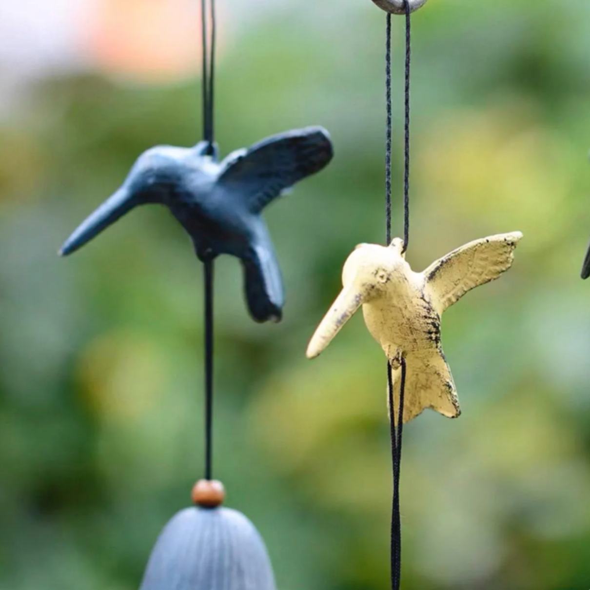 Japanese Iron Bird Wind Chime Vintage Hanging Garden Bell for Patio