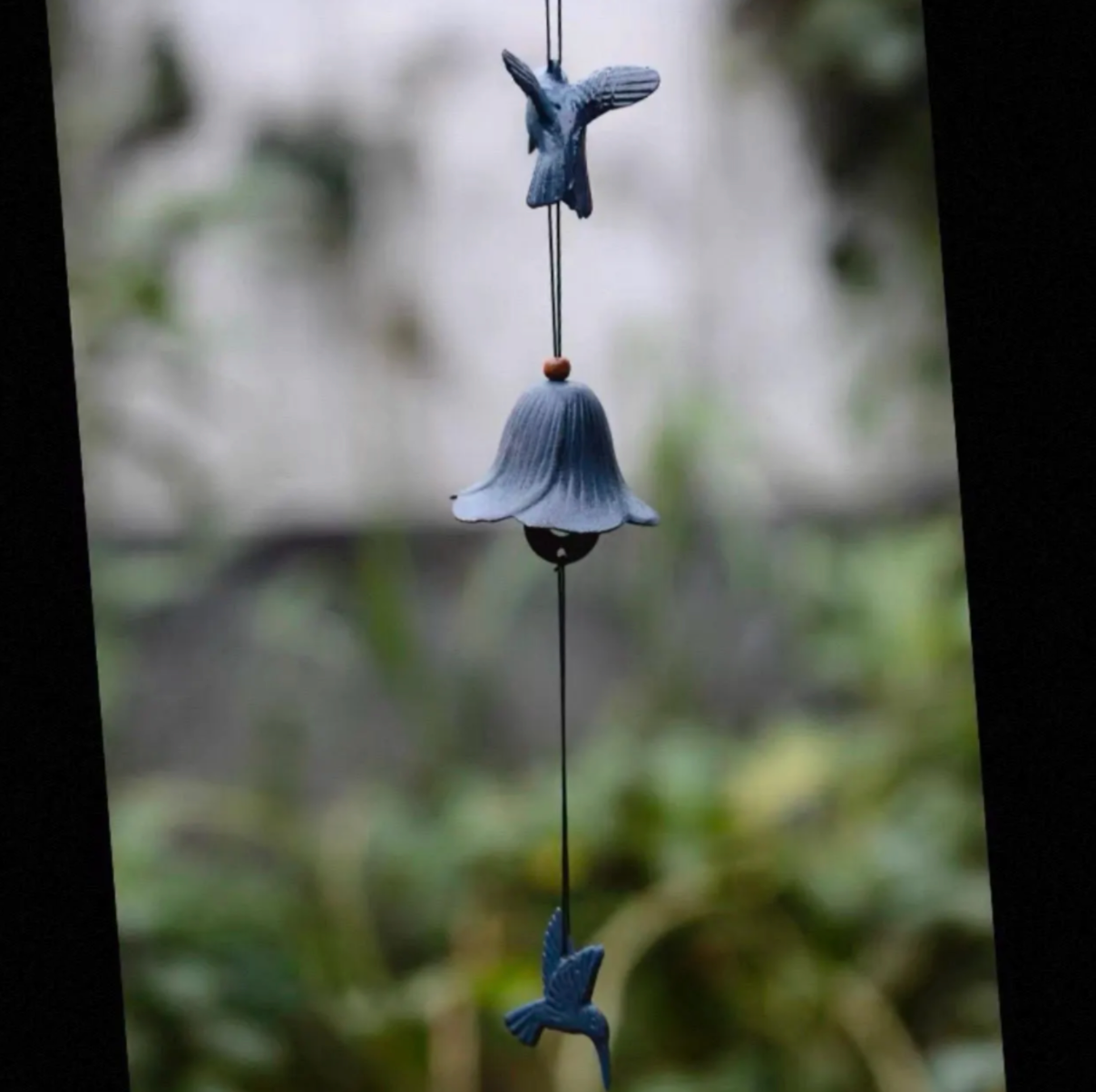 Japanese Iron Bird Wind Chime Vintage Hanging Garden Bell for Patio