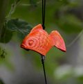 Japanese Cast Iron Red Koi Fish Wind Chime Unique Garden Gift