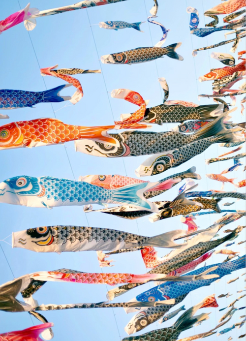 Japanese Handmade Koinobori Carp Flag Streamer Garden Outdoor Decor